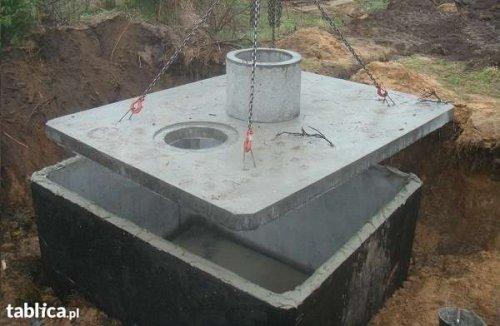 szamba zbiorniki betonowe z atestem transportem montażem
