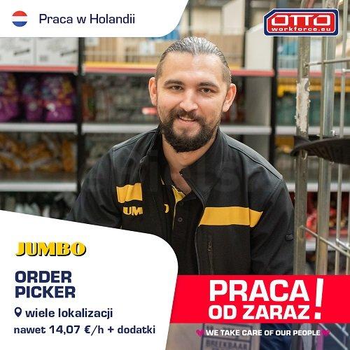 Order Picker w JUMBO - super oferta pracy OD ZARAZ! (Holandia)