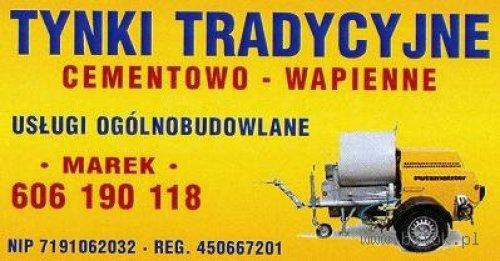Tynki Tradycyjne /cemnt+wapno+piasek+woda/Bielsk Podlaski-Białystok-Hajnówka-Sokoły-Łapy-Siemiatycze...