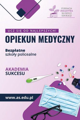 Opiekun medyczny- bezpłatna szkoła