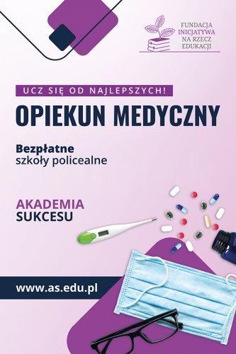 Opiekun medyczny-Bezpłatna szkoła - 2 SEMESTRY !