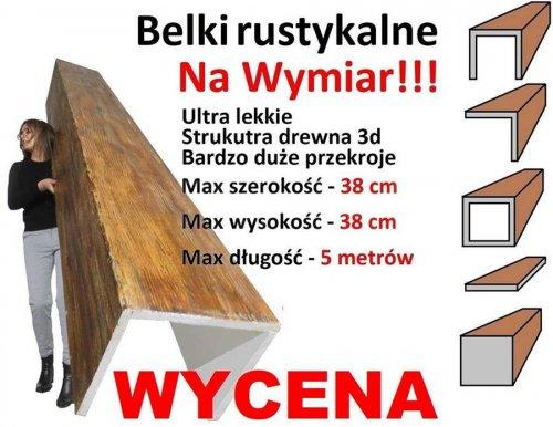 Belki rustykalne na wymiar, imitacja drewna