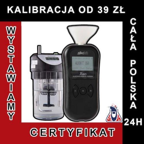 kalibracja alkomatu | alkohit X60 | adiustacja  PROMIL-LAB