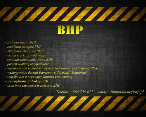 Usługi BHP HACCP GHP PPOŻ
