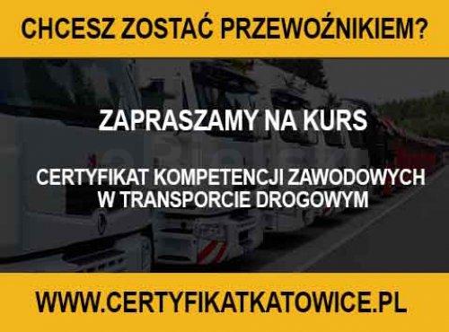 KURS Certyfikat Kompetencji Zawodowych w Transporcie