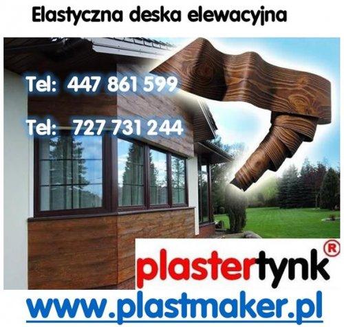 Elastyczne deski elewacyjne PlasterTynk ,imitacja drewna