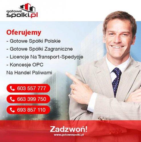 Gotowe Firmy Wrocław, Katowice ,Gdańsk ,Kraków, Szczecin, Warszawa 603557777