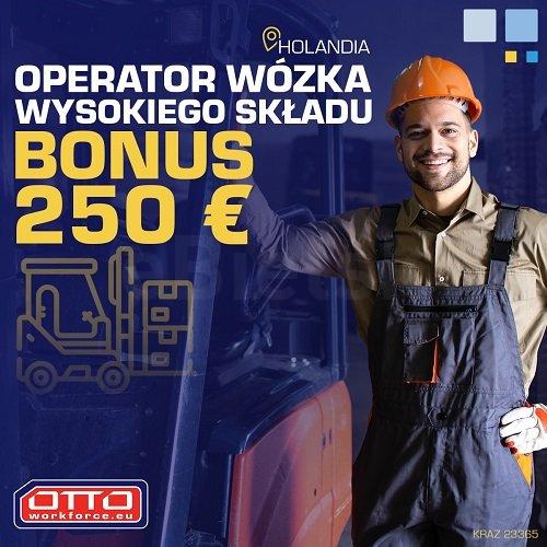 Operator wózka widłowego +250 EURO BONUS - NL