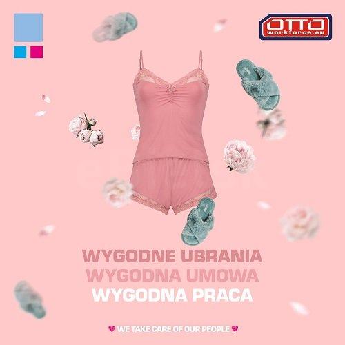 Praca w nowoczesnym magazynie z asortymentem bieliźnianym