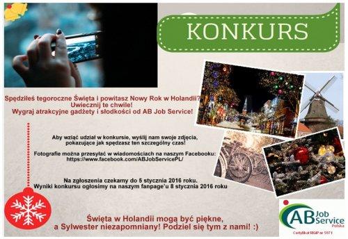 Konkurs Świąteczny AB Job Service ? Praca w Holandii