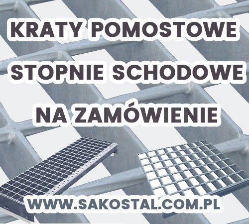 Kraty pomostowe i stopnie schodowe standardowe i na zamówienie