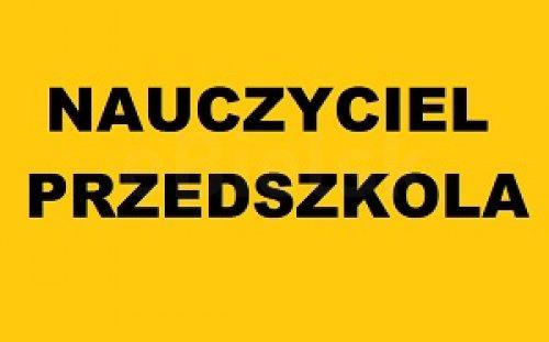 Nauczyciel Przedszkola