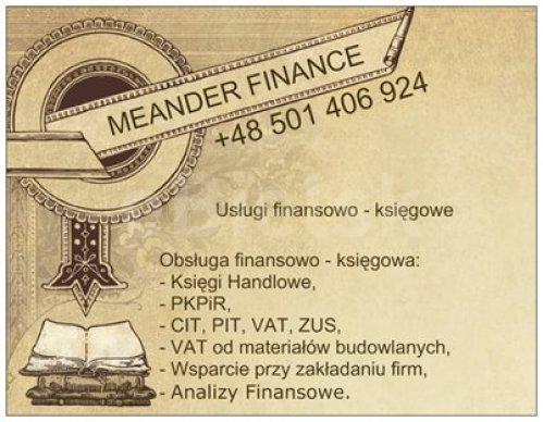 Biuro Rachunkowe MEANDER FINANCE Usługi finansowo-księgowe