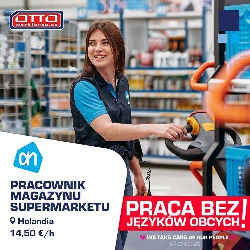 Praca w magazynie supermarketu Albert Heijn NL