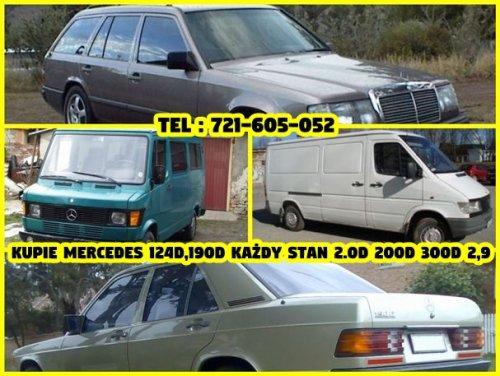 Kupie Mercedes 124d,190d Każdy Stan 2.0D 200d 300d 2,9