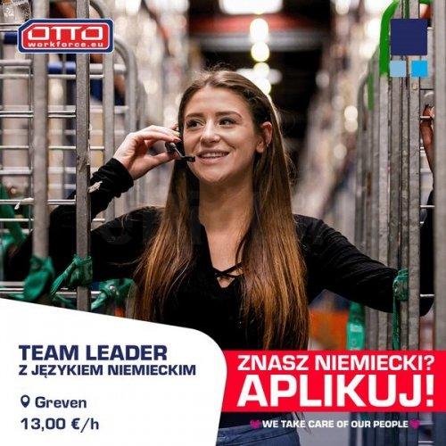 Teamleader 13euro/h + DARMOWE ZAKWATEROWANIE - DE