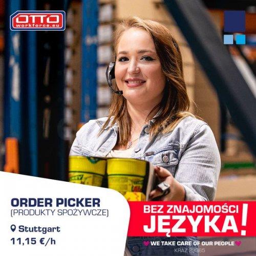 Order picker (produkty spożywcze) 11,15 ?/h - Stuttgart!