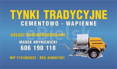 Agregatem Tynki Tradycyjne Bielsk Podlaski-Siemiatycze-Hajnówka(tynki:cement-wapno-piasek-woda)