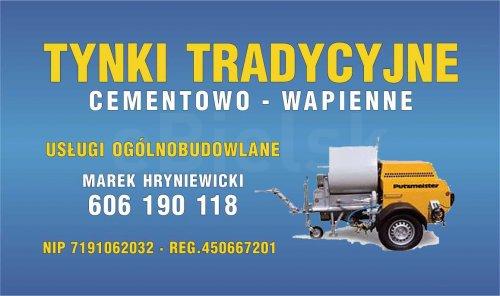 TYNKI TRADYCYJNE(cement-wapno-piasek-woda)Tynki wewnętrzne z agregatu Bielsk Podlaski-Brańsk-Orla-Wyszki-Rudka...:)